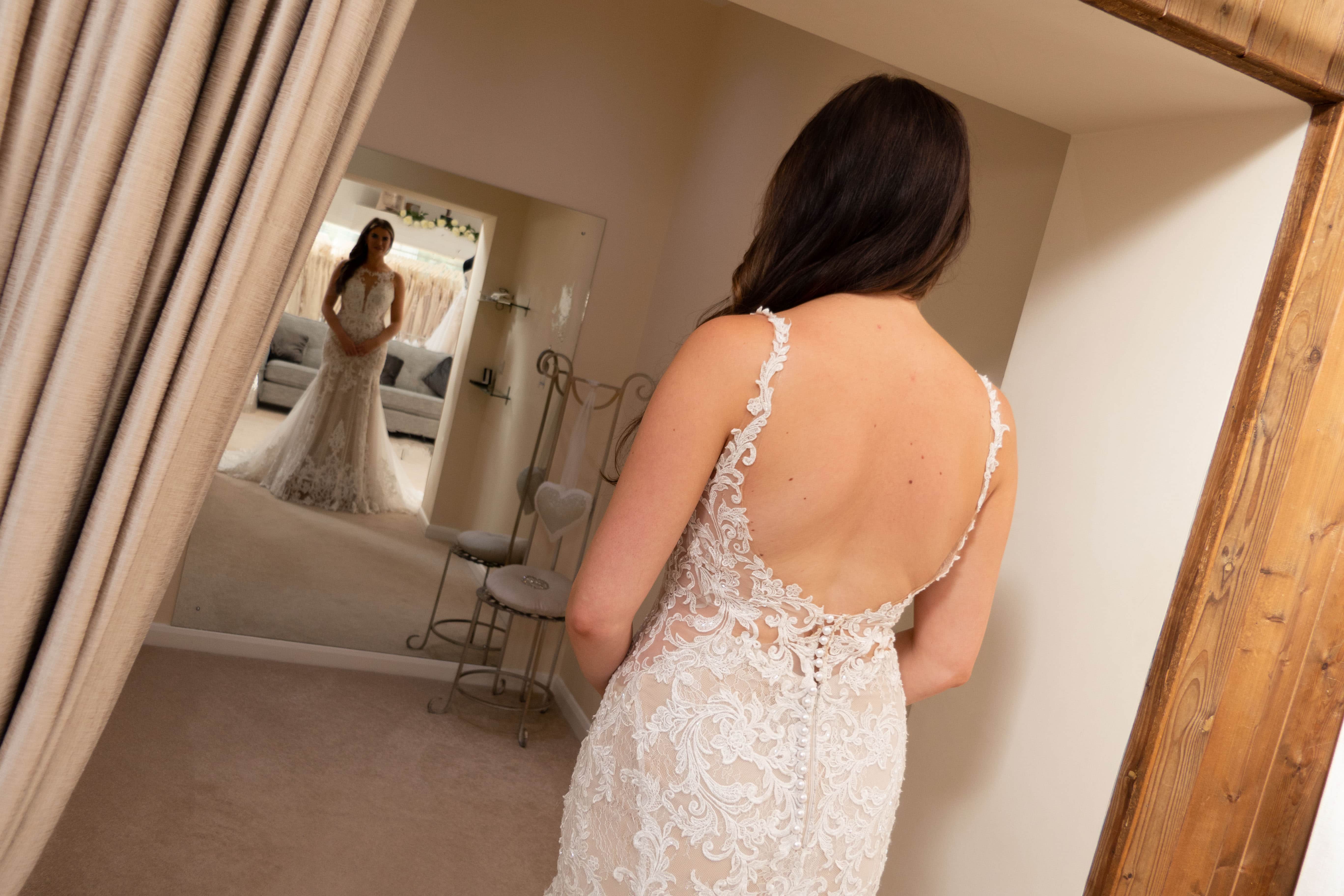 Shropshire Country Brides Showroom Wedding dress fitting, Shropshire