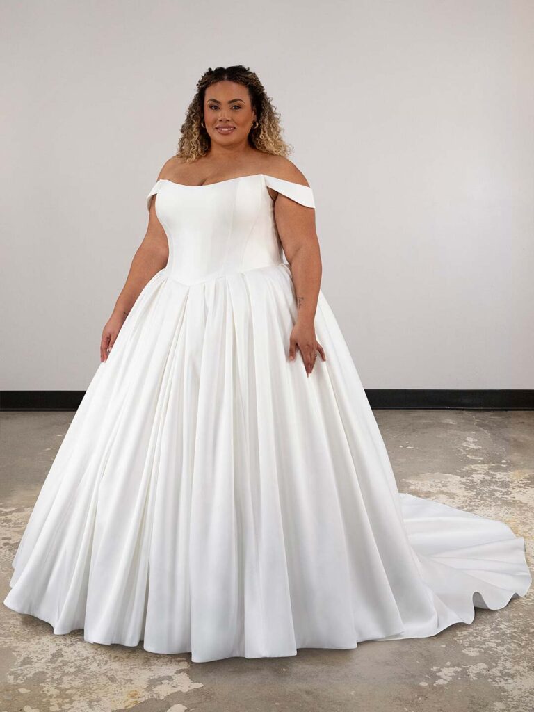 D4110 Plus Size - Essense of Australia wedding dress at Shropshire Country Brides.