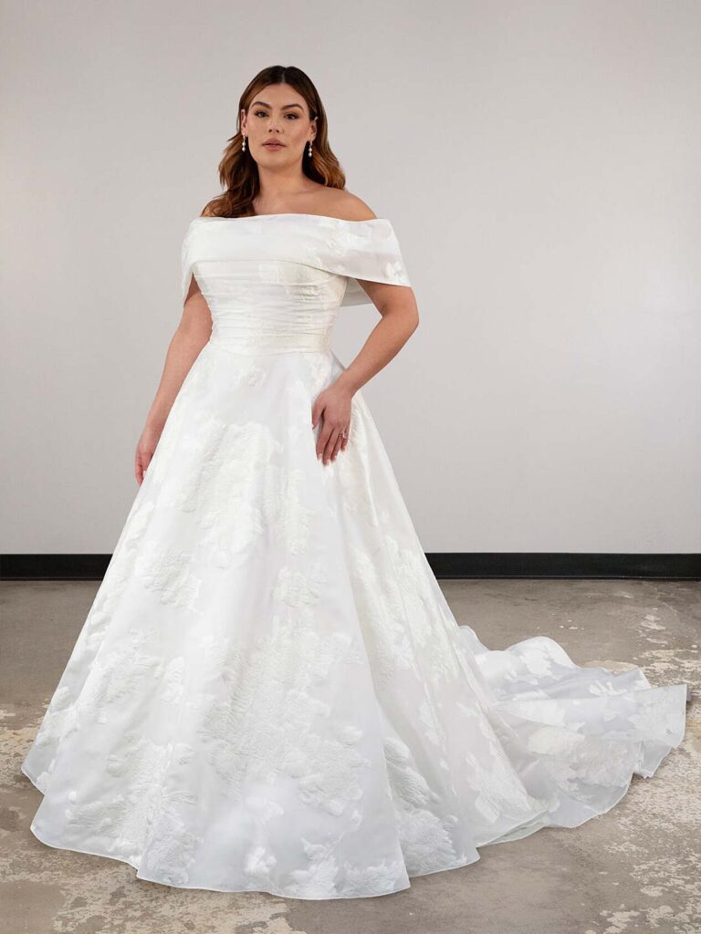 D3971 Plus Size - Essense of Australia wedding dress at Shropshire Country Brides.