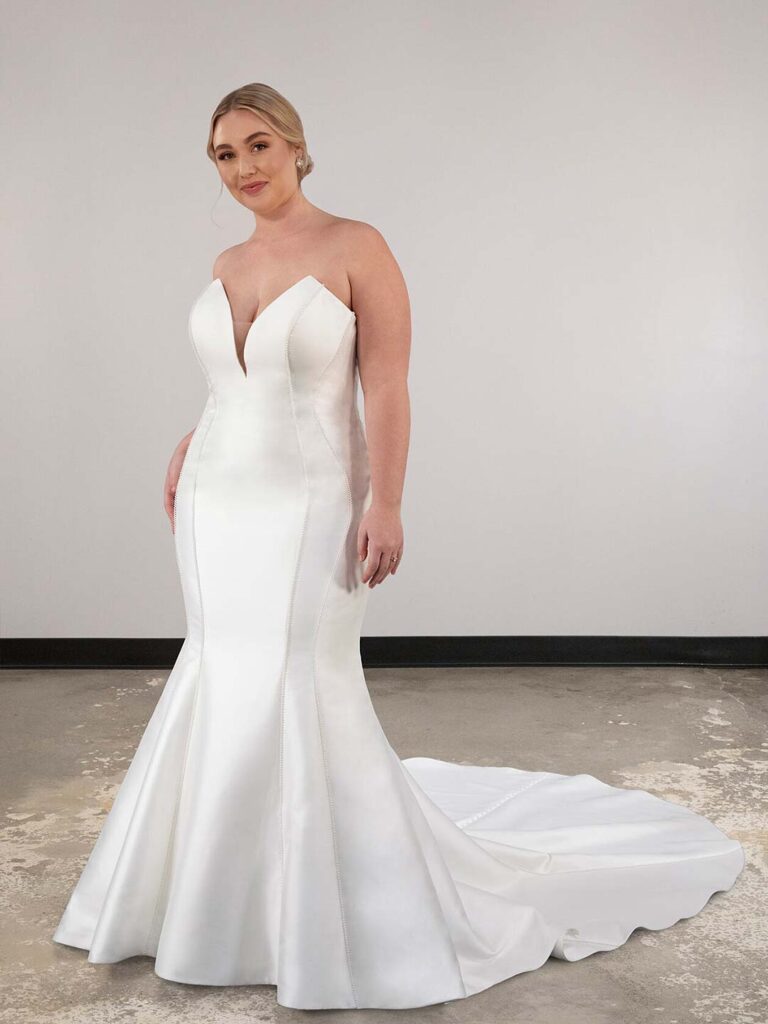 D3991 Plus Size - Essense of Australia wedding dress at Shropshire Country Brides.