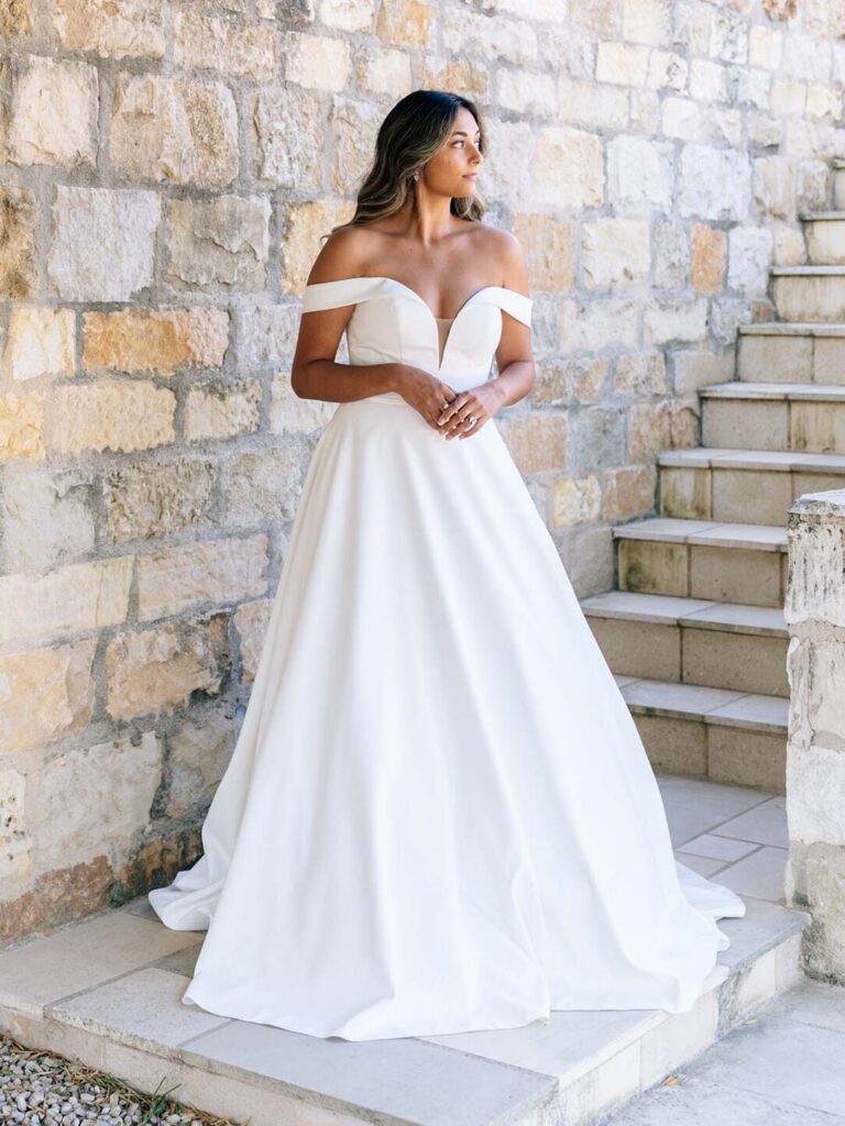 D2761 Plus Size - Essense of Australia wedding dress at Shropshire Country Brides.
