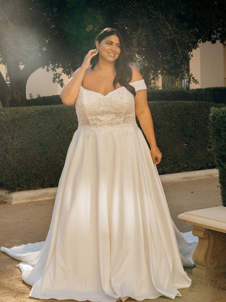 D3565 Plus Size - Essense of Australia wedding dress at Shropshire Country Brides.
