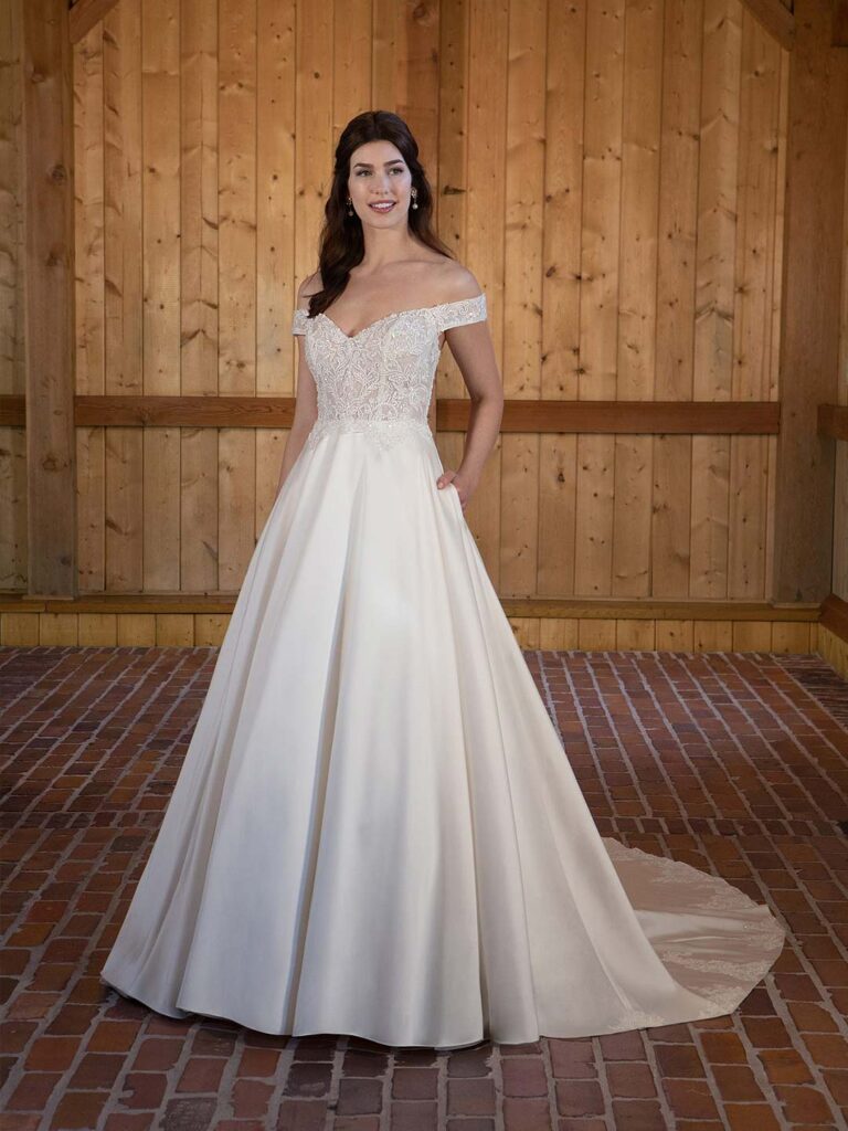 D3565 - Essense of Australia wedding dress at Shropshire Country Brides.