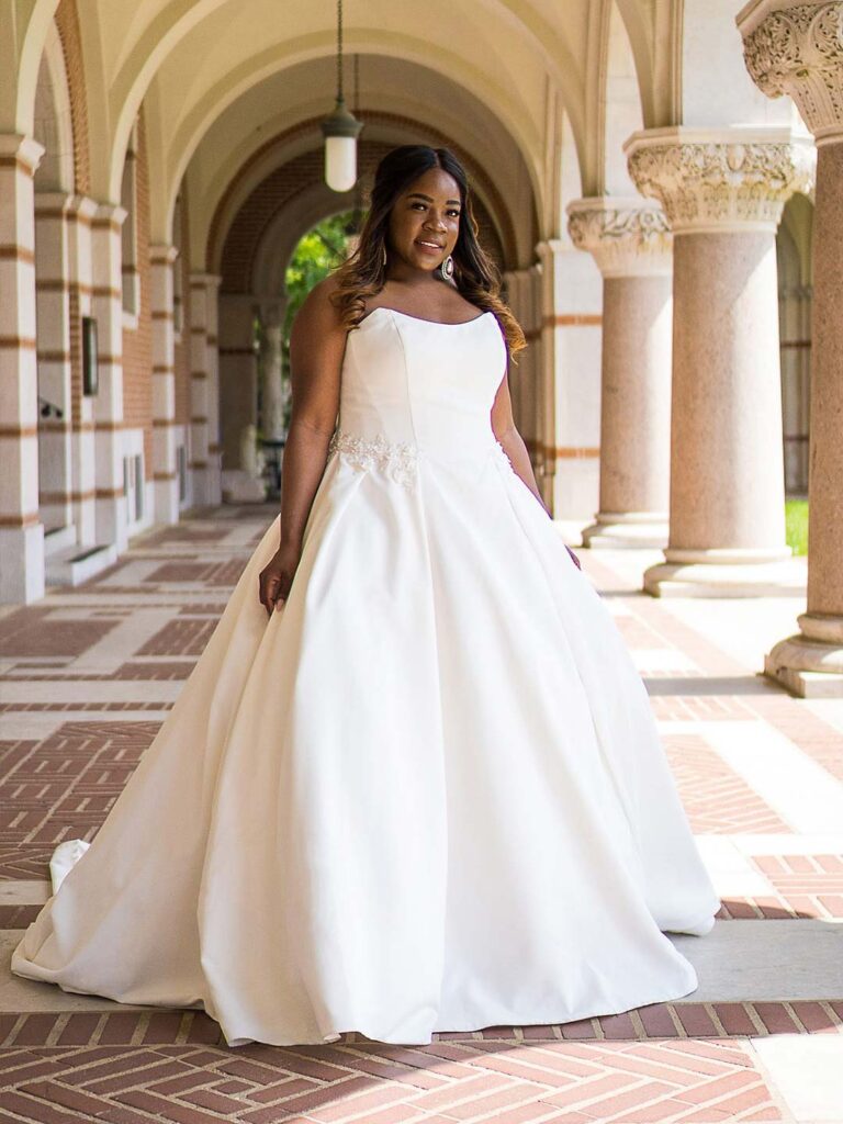 D3596 Plus Size - Essense of Australia wedding dress at Shropshire Country Brides.