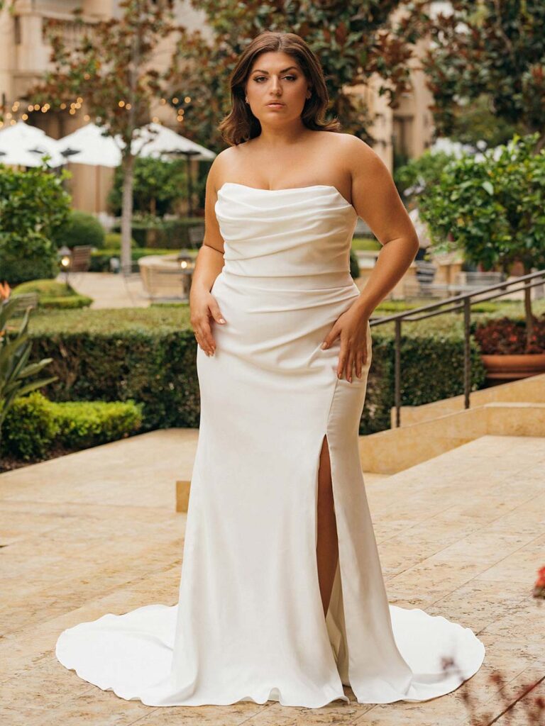 D3634 Plus Size - Essense of Australia wedding dress at Shropshire Country Brides.