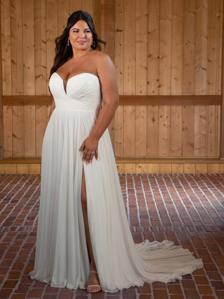 D3636 Plus Size - Essense of Australia wedding dress at Shropshire Country Brides.