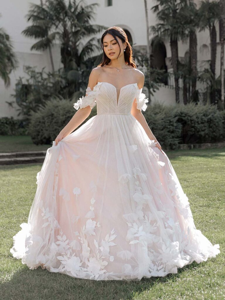 D3734 - Essense of Australia wedding dress at Shropshire Country Brides.