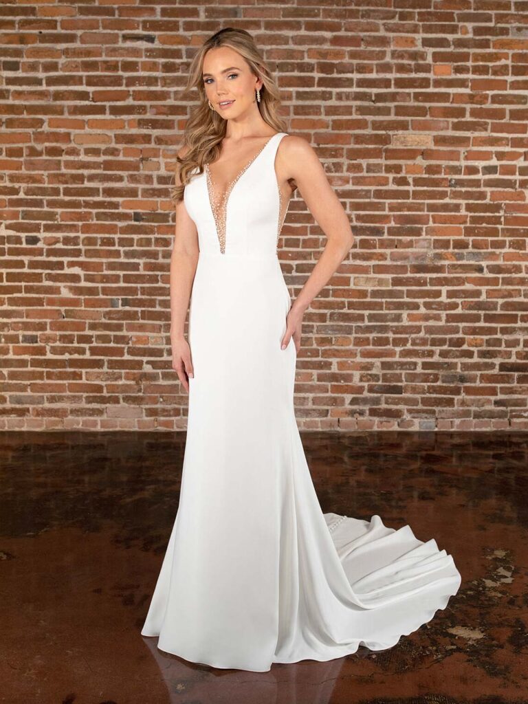 D3763 - Essense of Australia wedding dress at Shropshire Country Brides.