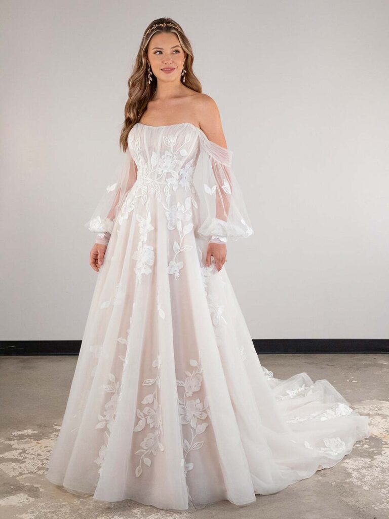 D4029 Plus Size - Essense of Australia wedding dress at Shropshire Country Brides.