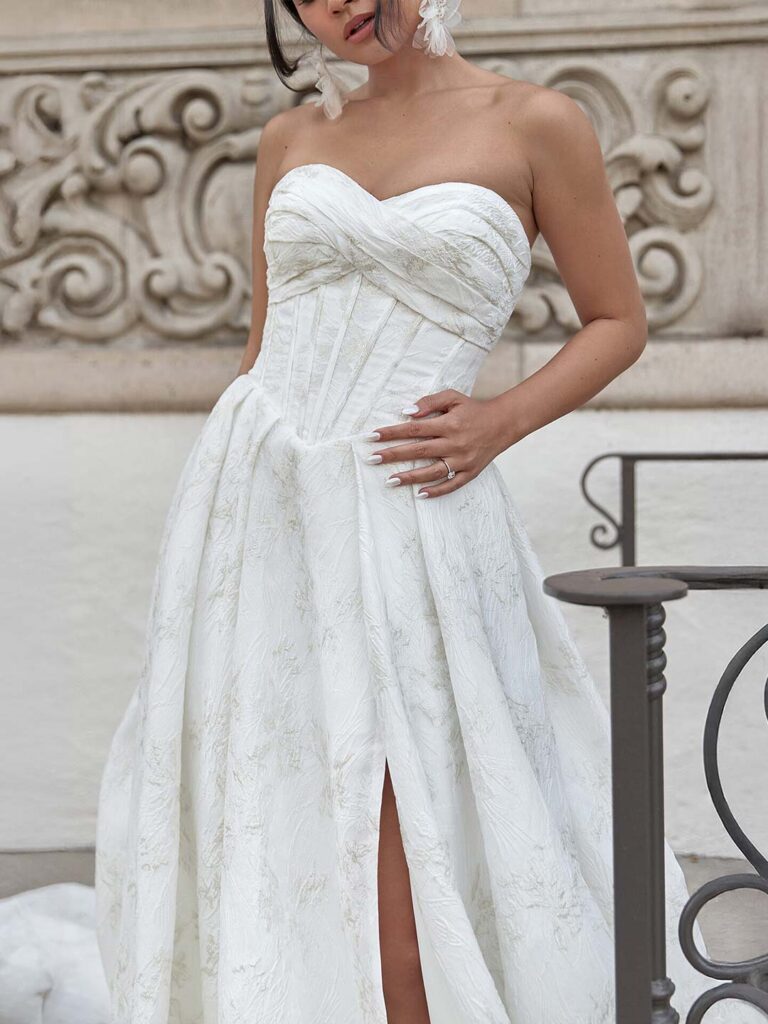 D4080 Plus Size - Essense of Australia wedding dress at Shropshire Country Brides.