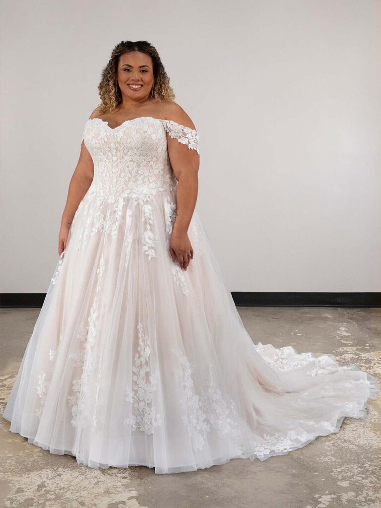 D4106 Plus Size - Essense of Australia wedding dress at Shropshire Country Brides.