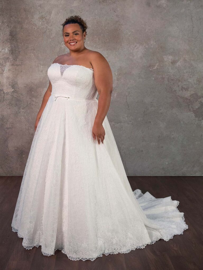 D4191 Plus Size - Essense of Australia wedding dress at Shropshire Country Brides.
