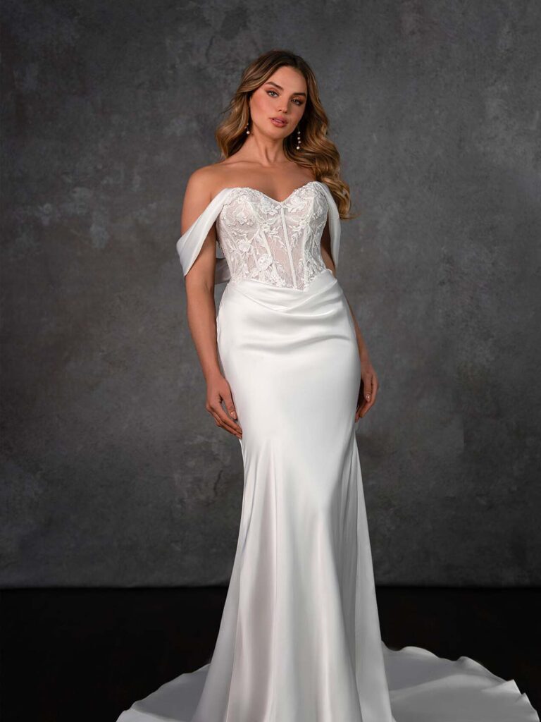 D4303 - Essense of Australia wedding dress at Shropshire Country Brides.