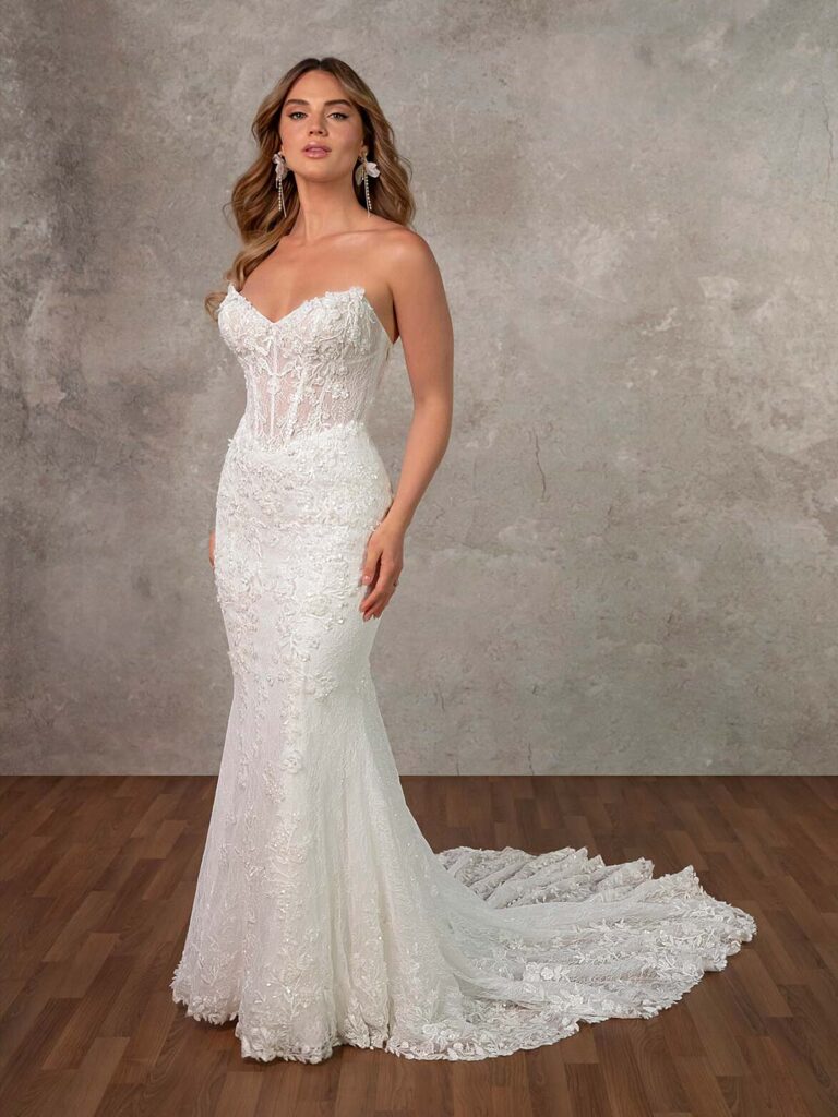 D4368 - Essense of Australia wedding dress at Shropshire Country Brides.