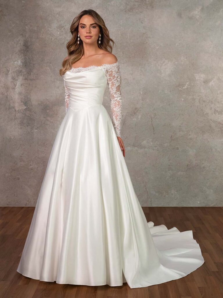 D4457 - Essense of Australia wedding dress at Shropshire Country Brides.