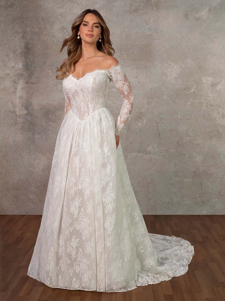 D4466 Plus Size - Essense of Australia wedding dress at Shropshire Country Brides.