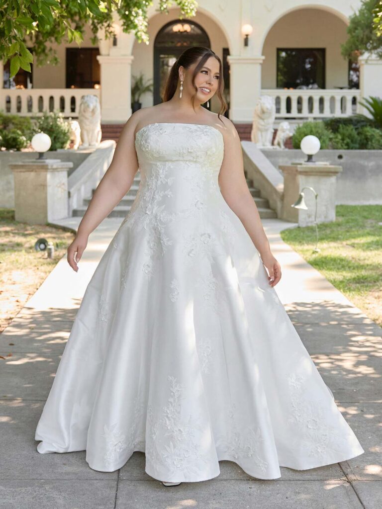 D4479 Plus Size - Essense of Australia wedding dress at Shropshire Country Brides.