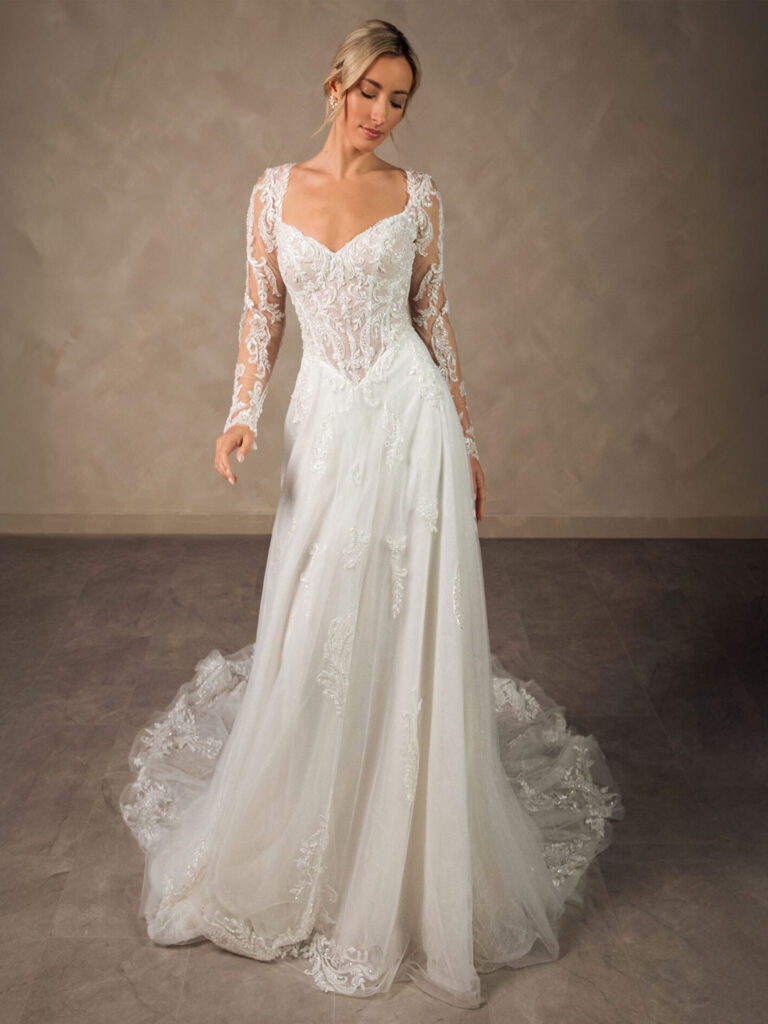 D4577 Plus Size - Essense of Australia wedding dress at Shropshire Country Brides.
