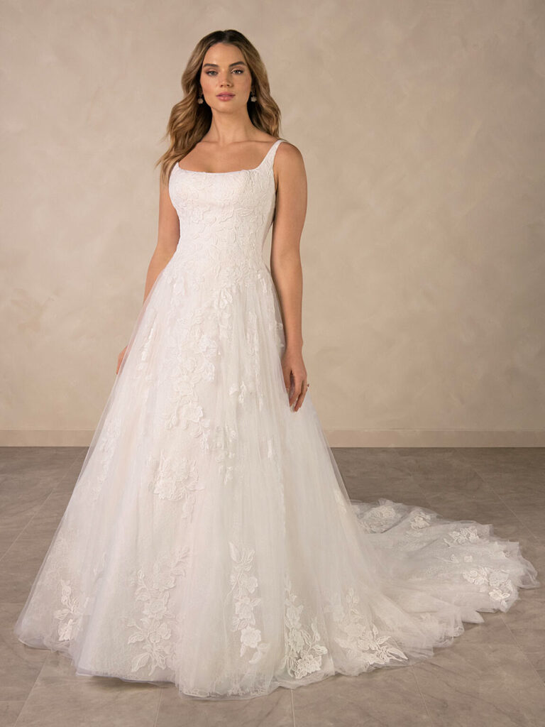D4620 Plus Size - Essense of Australia wedding dress at Shropshire Country Brides.