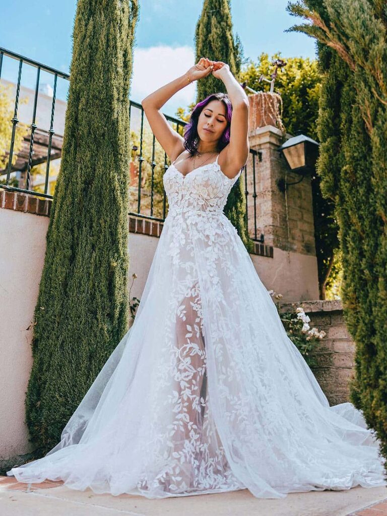 All Who Wander Haven – wedding dress at Shropshire Country Brides.