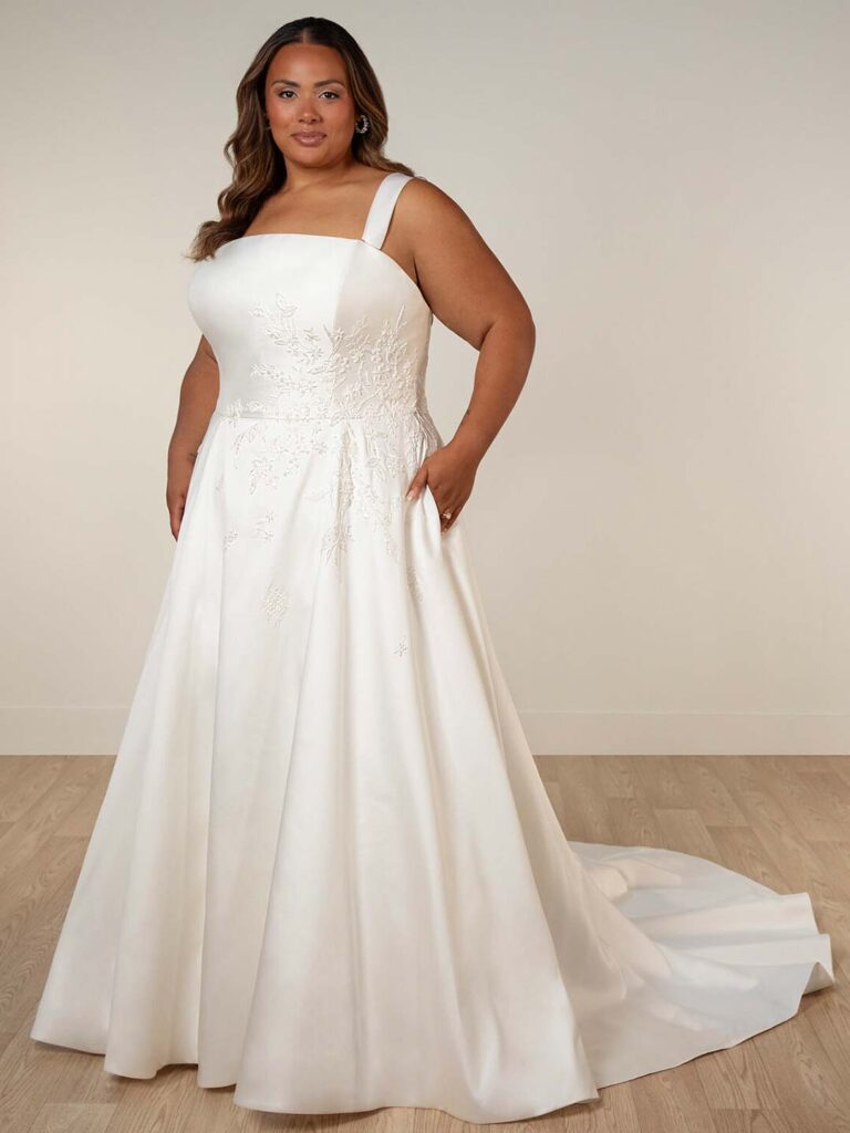 SY8217 Plus – Stella York plus size wedding dress at Shropshire Country Brides.