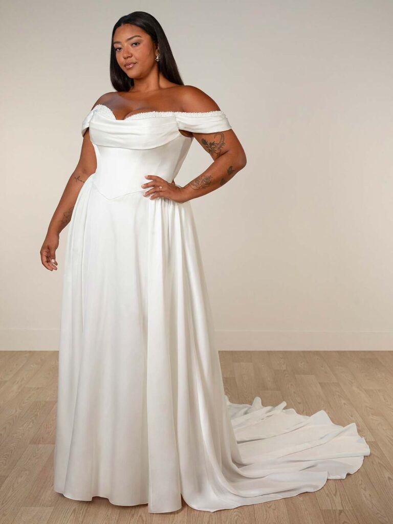 SY8236 Plus – Stella York plus size wedding dress at Shropshire Country Brides.